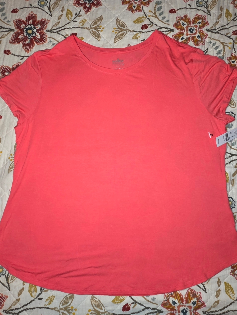 NWT New York & Company Soho jeans crew neck salmon colored shirt, size XXL
